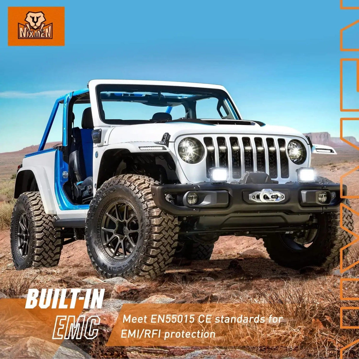 LED Light Bar 4 Inch 26W 2830LM Side Shooter DRL Spot Flood LED Pods (Pair) | 16AWG DT Wire