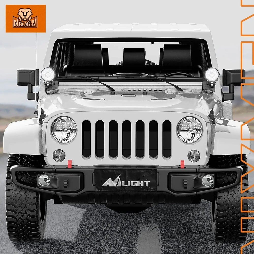 Motor Vehicle Lighting 4 Inch 27W 3370LM Round Flood Built-in EMC LED Work Lights (Pair)