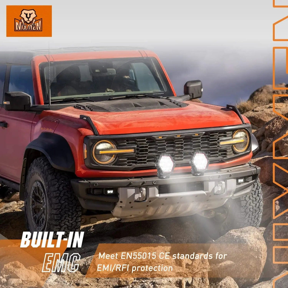 LED Work Light 4 Inch 30W 2600LM Hexagon DRL Spot LED Pods (Pair) | 16AWG DT Wire