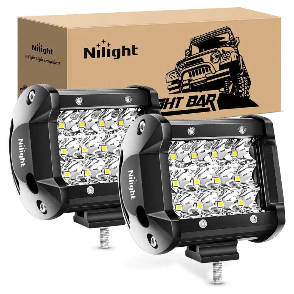 LED Light Bar 4 Inch 36W 3600LM Triple Row Spot Led Pods (Pair)