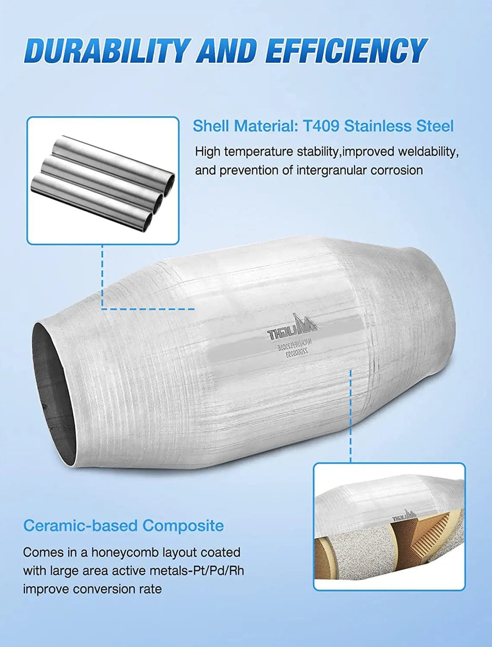 Catalytic Converter 4 Inch Inlet Outlet Universal Catalytic Converter