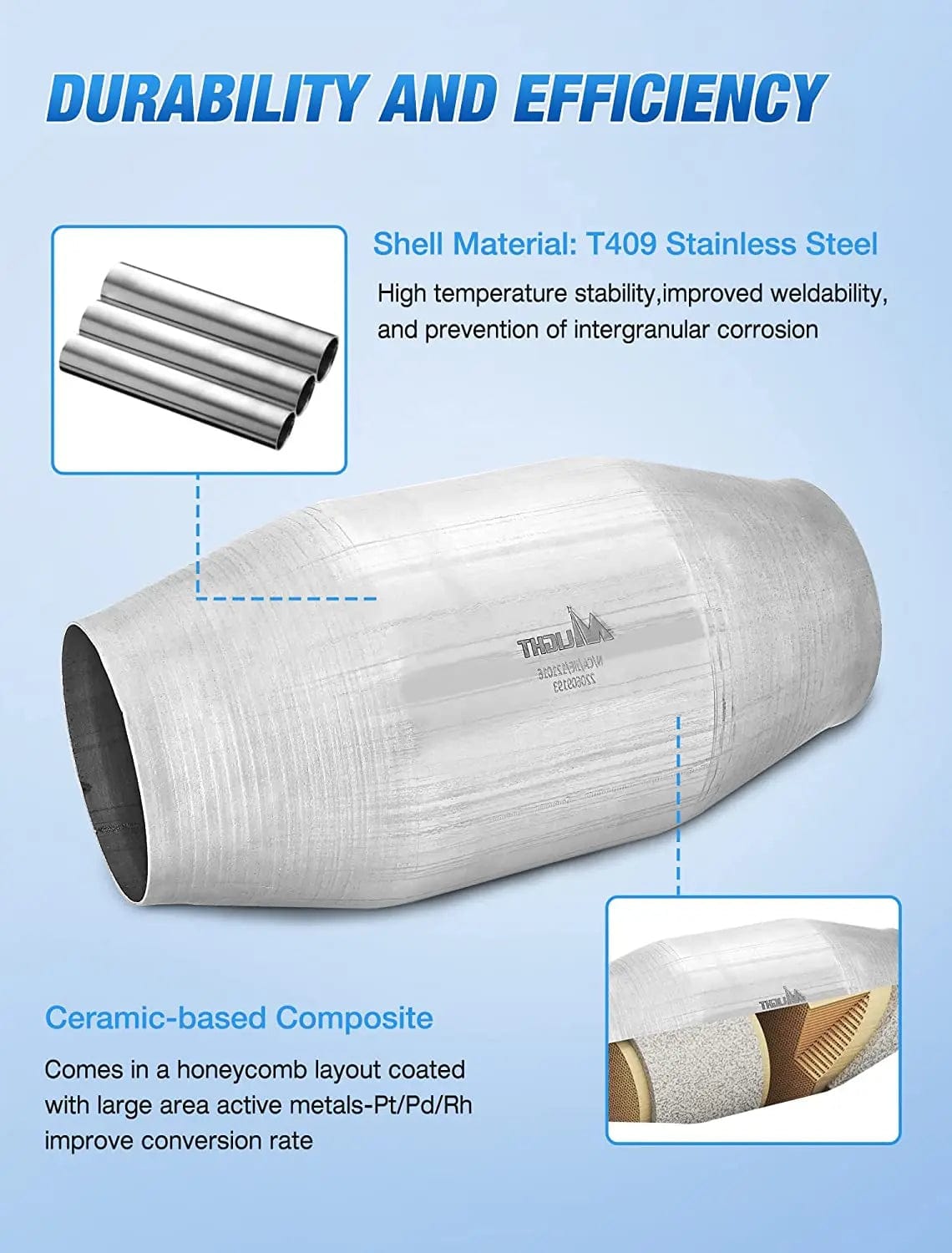 Catalytic Converter 4 Inch Inlet Outlet Universal Catalytic Converter