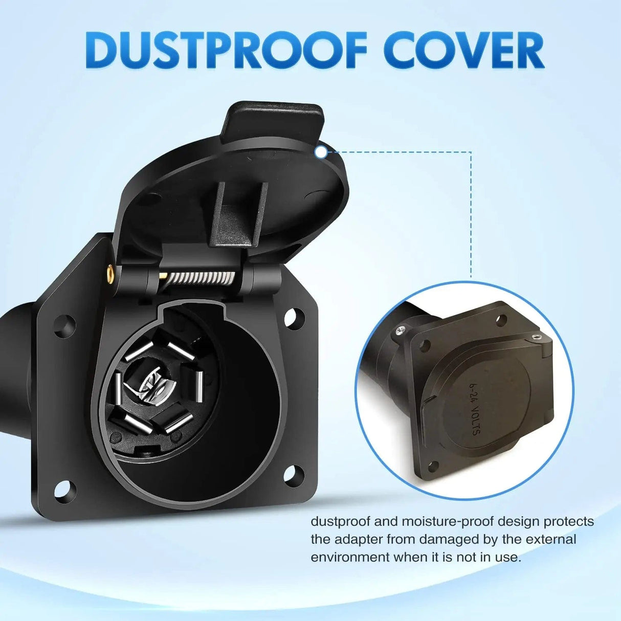 Wiring Harness Kit 4 Way Flat to 7 Way Round Trailer Adapter Plug