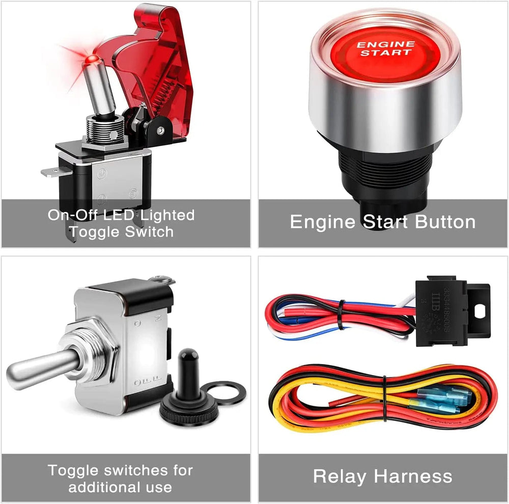 Rocker Switch 4 in 1 Racing Car Ignition Rocker Switch Panel