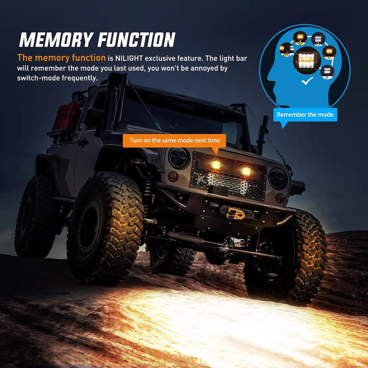 Motor Vehicle Lighting 4.8 Inch 42W Flush Mount Amber White Spot Flood LED Pods | 16AWG DT Wire