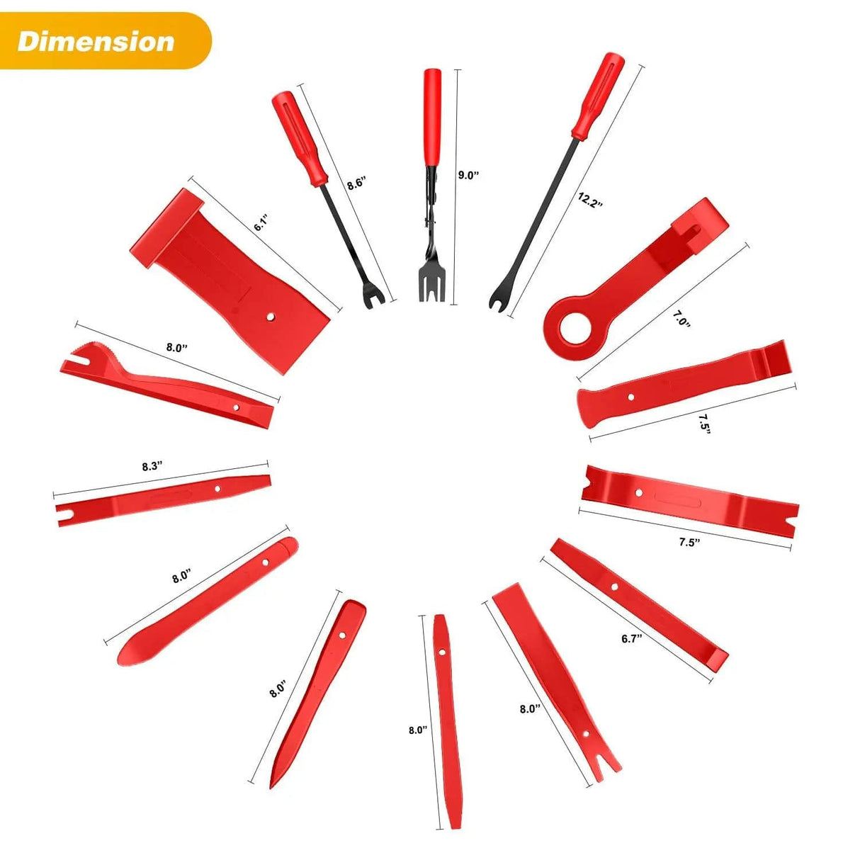 retainer clips 40 Pcs Auto Trim Removal Tool Set Red