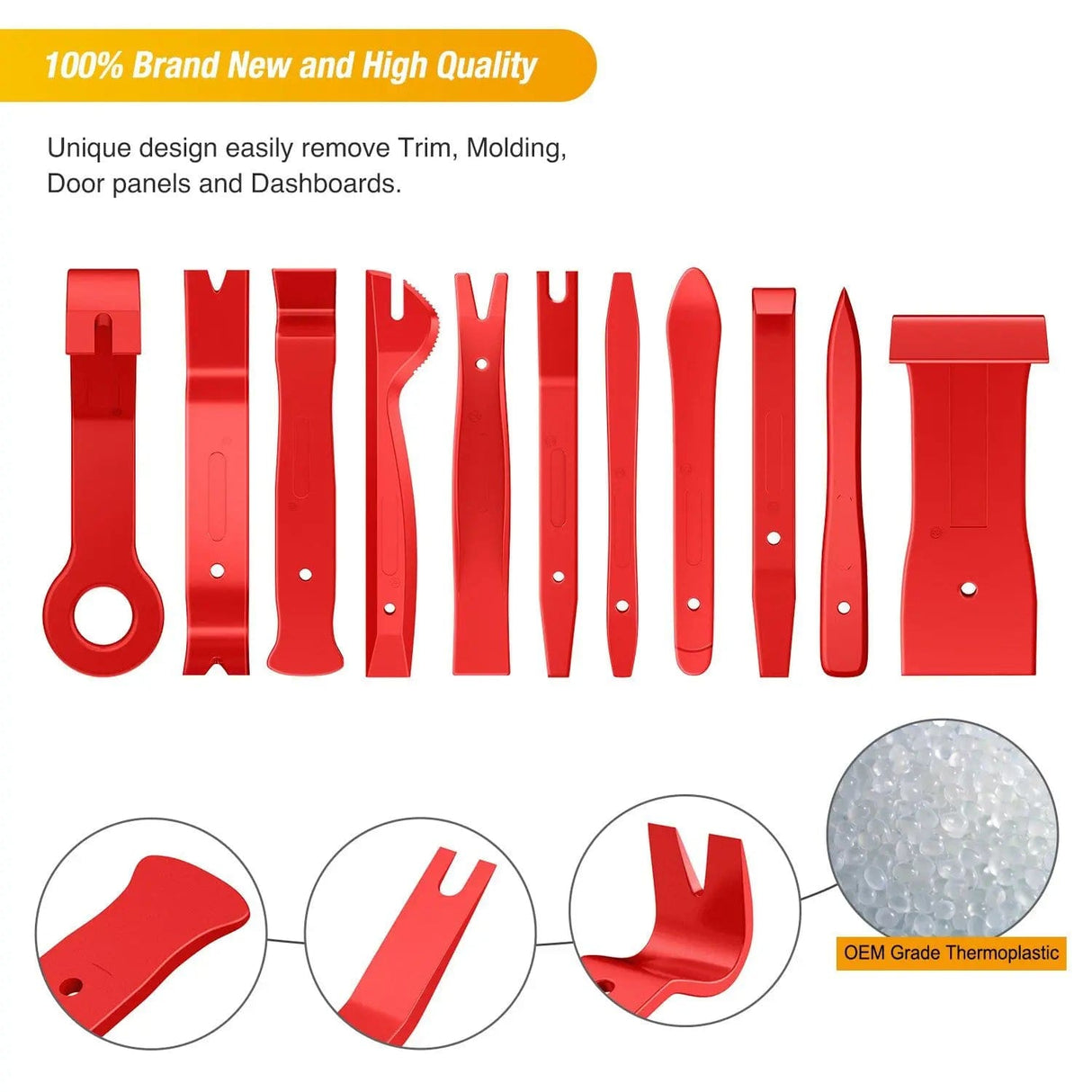 retainer clips 40 Pcs Auto Trim Removal Tool Set Red