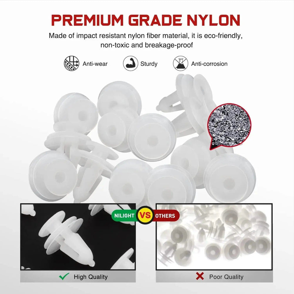 retainer clips 40 Pcs Head 17.5mm Hole 9mm Door Panel Retainer Clips 6504014 Chrysler 300M Cirrus Concorde Intrepid LHS PT Cruiser, Dodge Grand Caravan Neon Stratus, Plymouth Breeze Grand Voyager