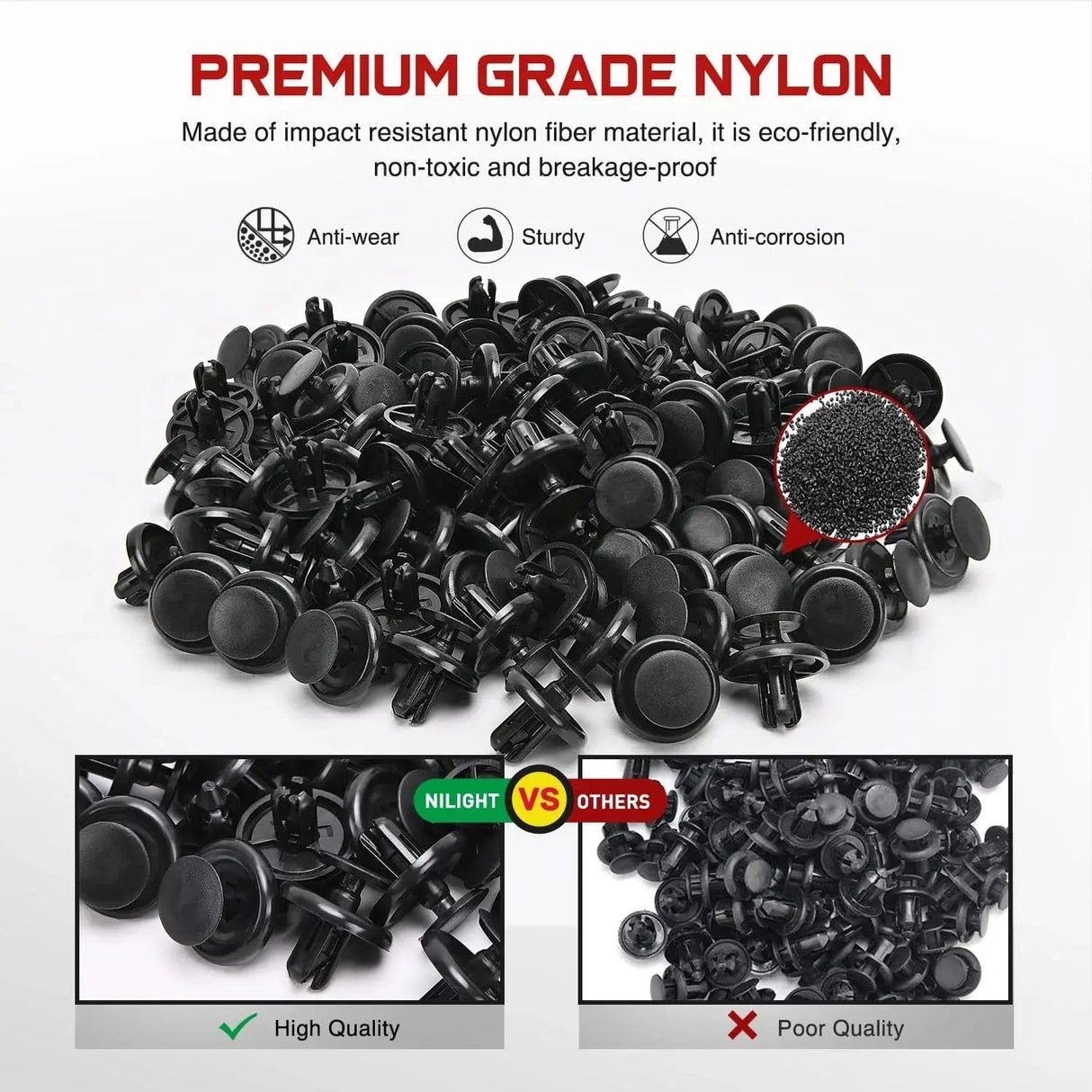 retainer clips 40 Pcs Head 20mm Hole 7mm Nylon Engine Under Cover Push-Type Retainer Clips Replaces 90467-07201