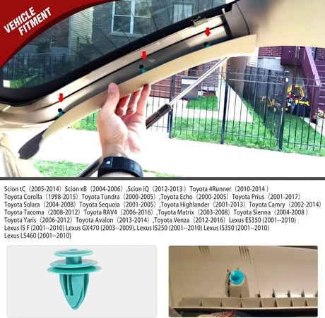 40 Pcs Hole 9mm Trim Door Panel Retainer Clips For Corolla Camry Sequoia Tundra Tacoma, Replace 90467-10188, 90467-A0005 Nilight