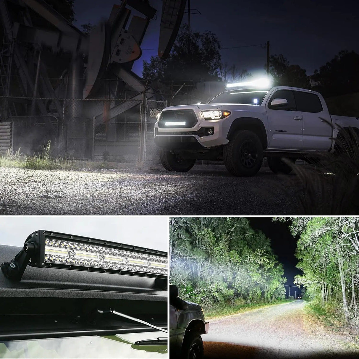 LED Light Bar 42 Inch 320LED Triple Row Curved Spot Flood LED Light Bar