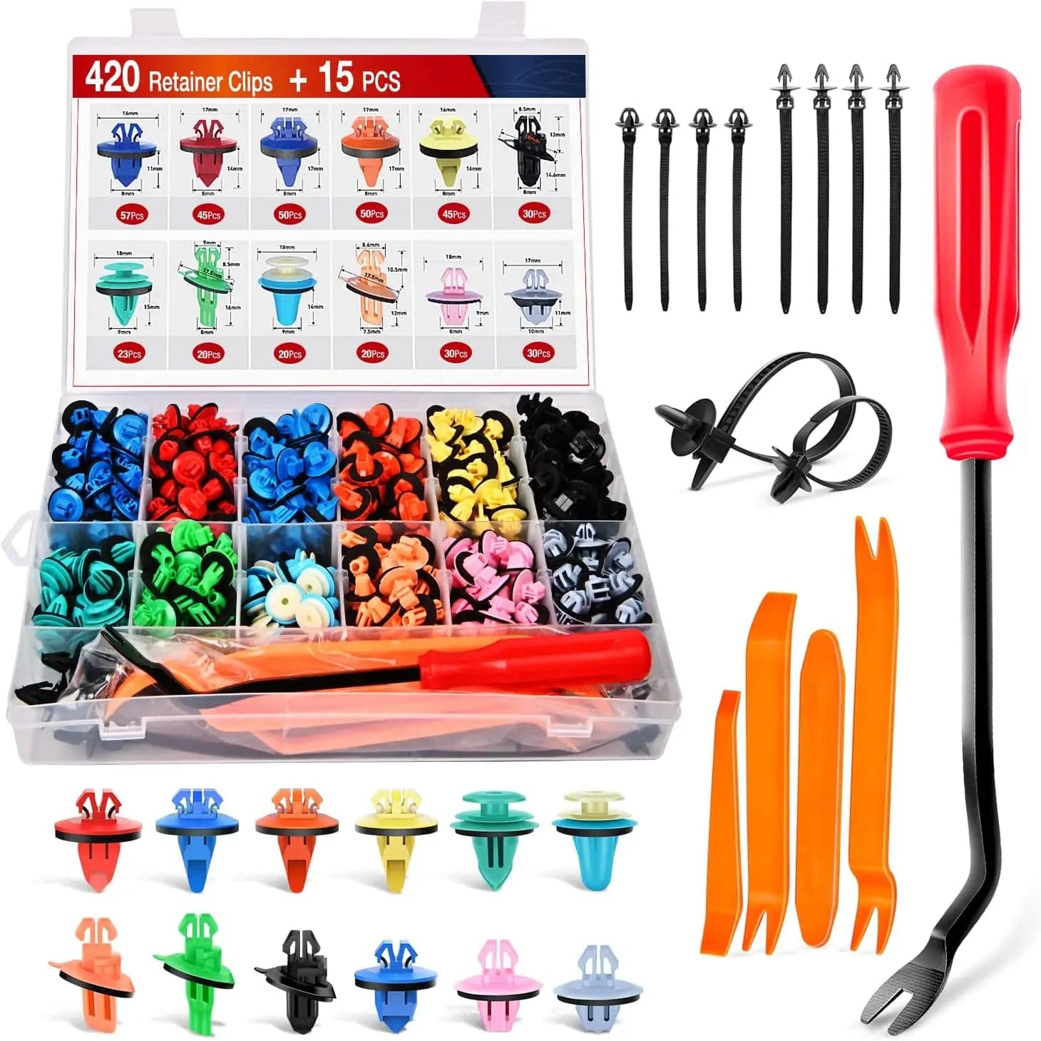 420 Pcs Toyota Lexus Fender Moulding Clips 12 Types Car Trim Removal T Nilight