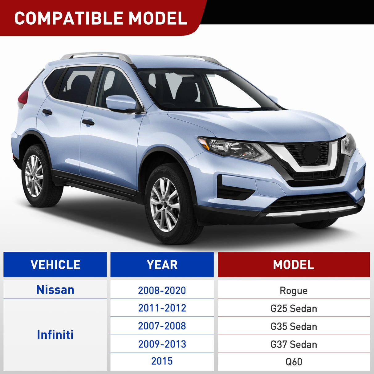 4 Pin Trailer Wiring Harness Kit 56033 Vehicle Side Connector Plug Custom for 2007 2008 2009 2010 2011 2012 2013 2014 2015 Infiniti Sedan G25 G35 G37 Q60 (Simple Fit Tow Hitch Harness)