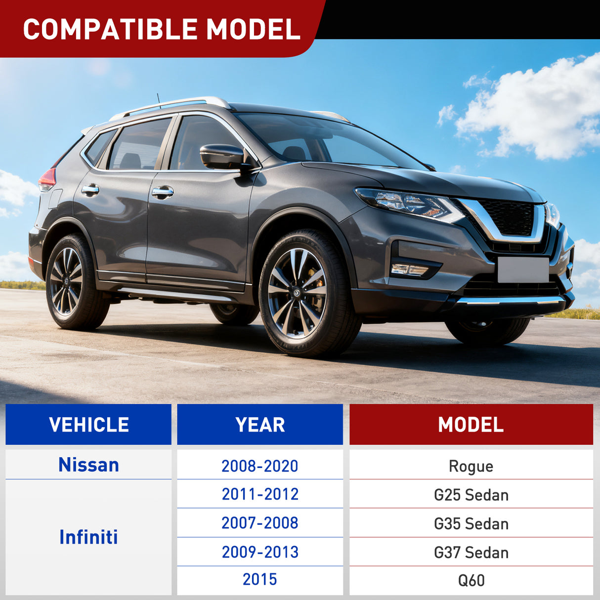 4 Pin Trailer Wiring Harness Kit 56033 Vehicle Side Connector Plug Custom for 2007 2008 2009 2010 2011 2012 2013 2014 2015 Infiniti Sedan G25 G35 G37 Q60 (Simple Fit Tow Hitch Harness)