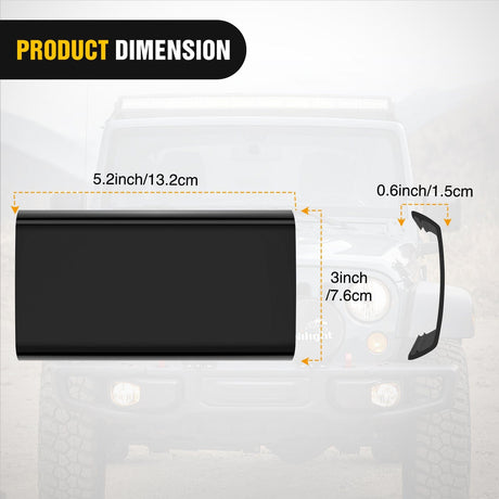 light cover 2Pcs 6.5 inch Black Light Bar Cover