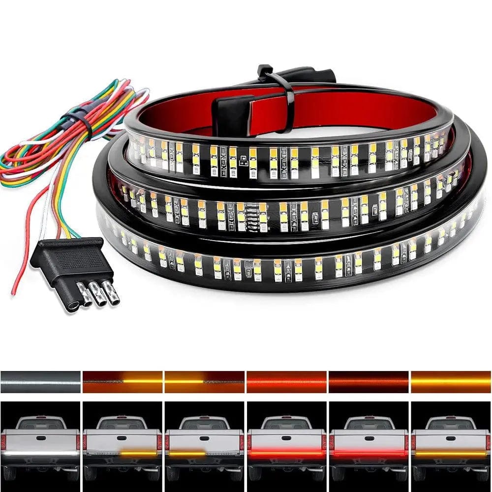 Led light Strip 48 Inch 360Leds Red White Amber Triple Row LED Tailgate Light Strip