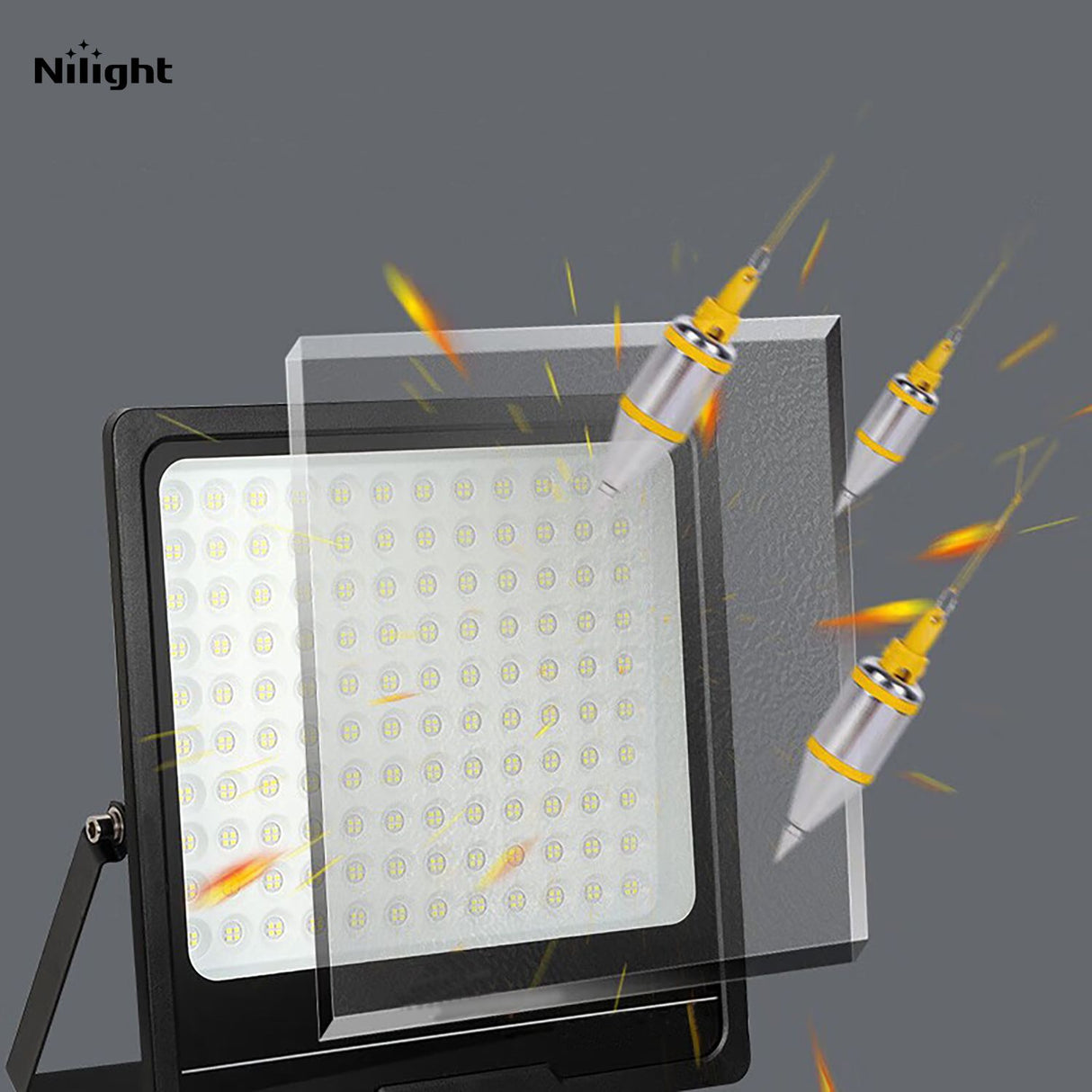LED flood lights and LED work lights for construction settings
