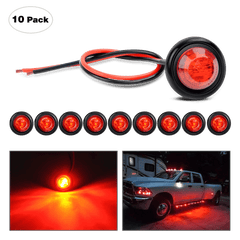 3/4 inch Red Round LED Marker Lights (10 Pcs)