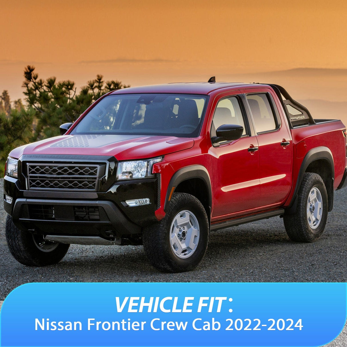 Rain Guards in-Channel Rain Guards for Frontier Crew Cab 2022 2023 2024 2025, Vent Window Visors, Original Window Deflectors-4PCS