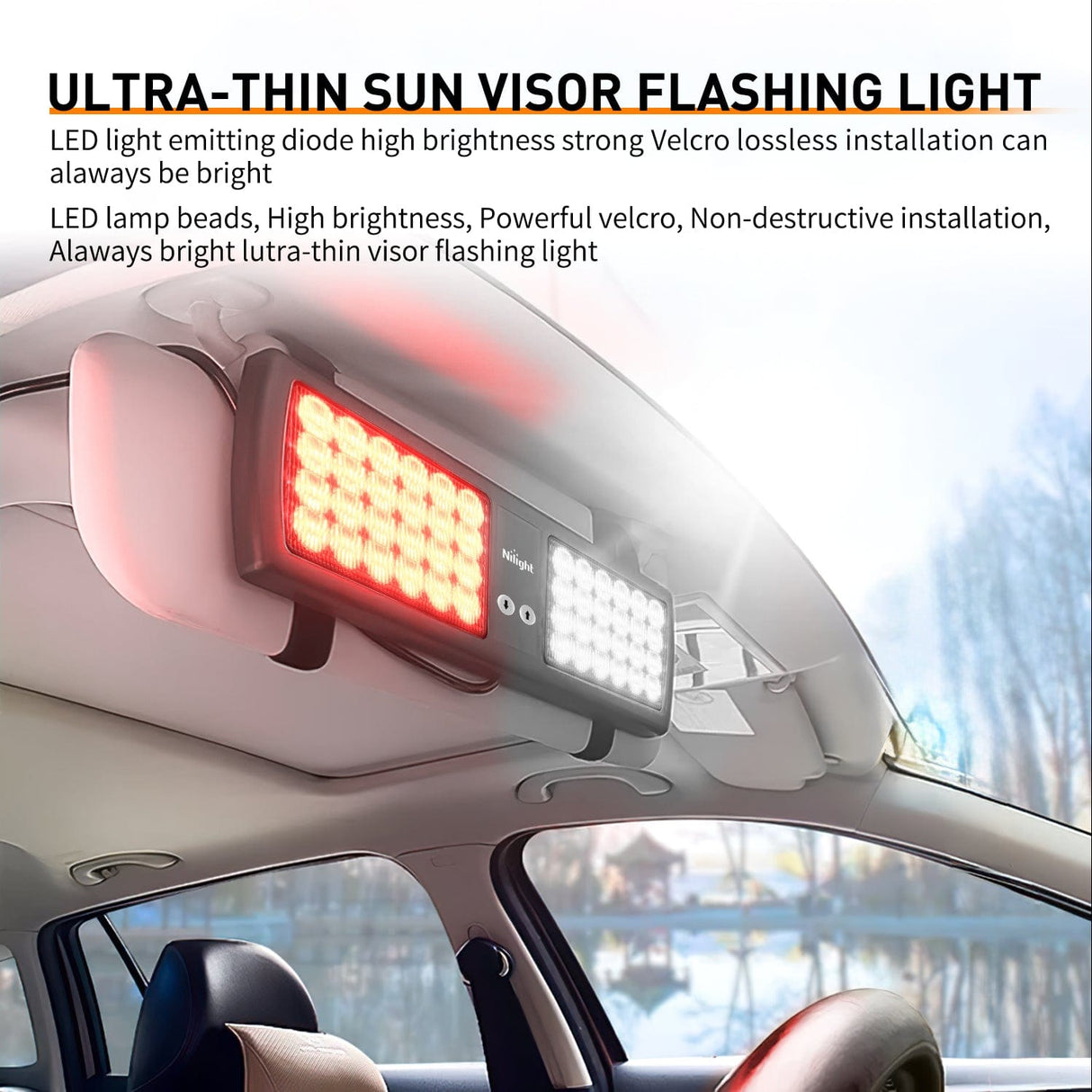 led strobe light 48 LED Red White Emergency Warning Strobe Lights