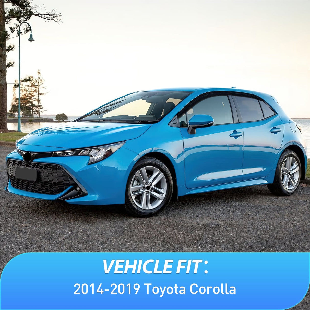 Rain Guards Window Rain Guards for Toyota Corolla 2014 2015 2016 2017 2018 2019, Out-Channel Window Visors Vent Wind Deflectors-4PCS