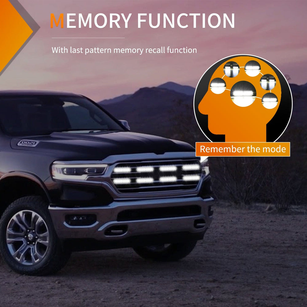 Surface Mount Strobe Lights 8PCS 12LED White Emergency Strobe Lights