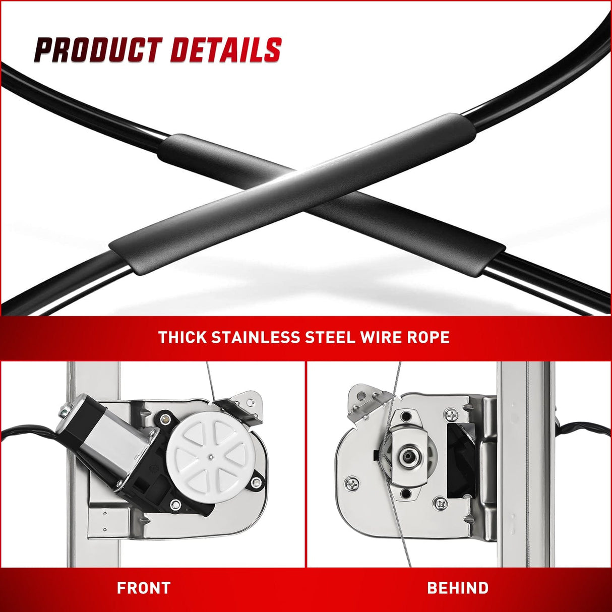 Window Regulator Power Window Regulator/Motor Rear Driver Side Compatible with Chevrolet Silverado/GMC Sierra 1500 2500 HD 3500 HD 2007 2008 2009 2010 2011 2012 2013,Rear Left,741-388