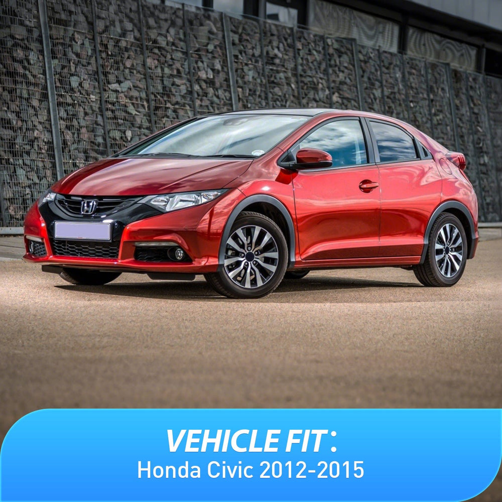 Rain Guards Window Rain Guards for Honda Civic 2012 2013 2014 2015, Window Wind Deflectors Vent Visors, Tape on-4PCS