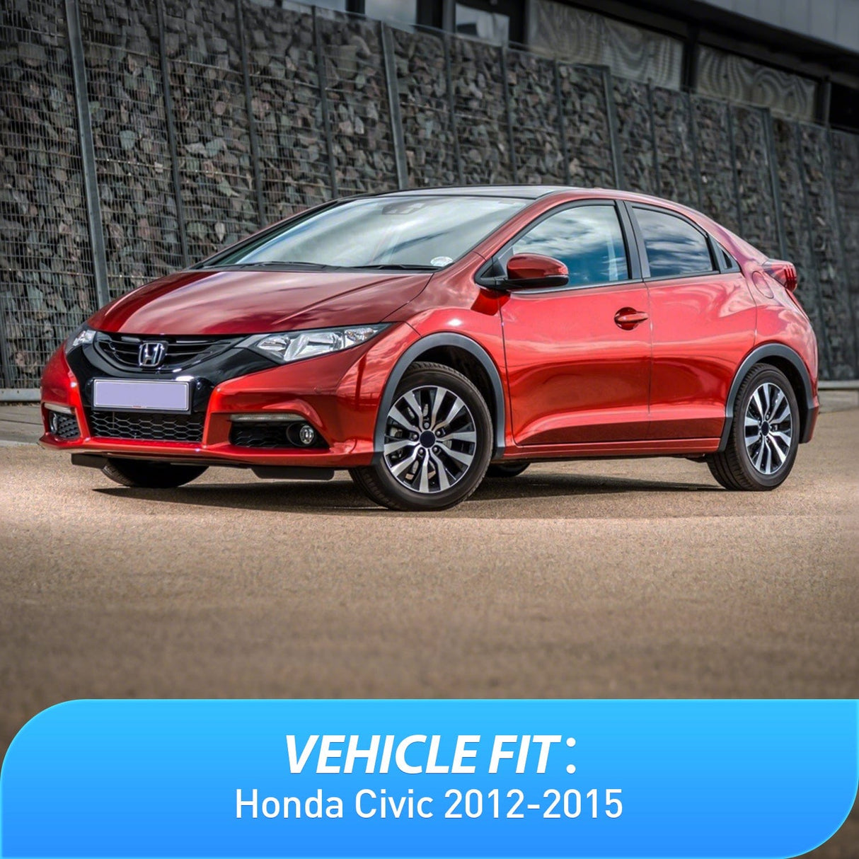 Rain Guards Window Rain Guards for Honda Civic 2012 2013 2014 2015, Window Wind Deflectors Vent Visors, Tape on-4PCS