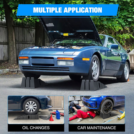 Curb Ramp 6.7Inch Lift Heavy Duty Truck Ramps 12000lb Capacity Portable Service Ramps