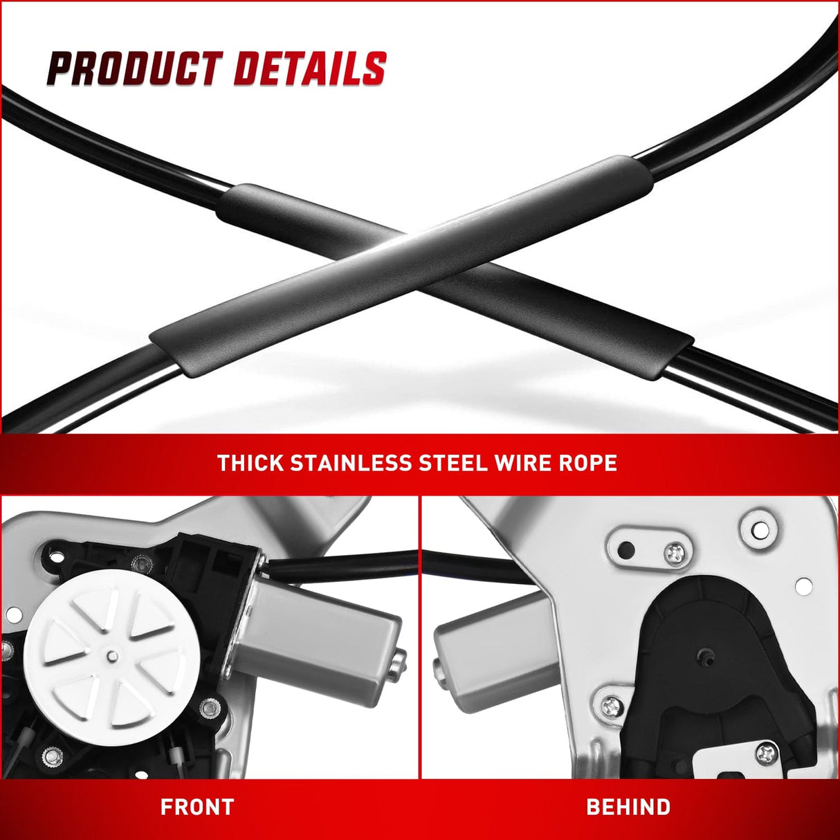 Window Regulator 741-578 Window Regulator and Motor Rear Driver Side,Compatible with Cadillac Escalade/Chevy Avalanche/Silverado/GMC Sierra Yukon 1500 2500 3500 2000 2001 2002 2003 2004 2005 2006 2007