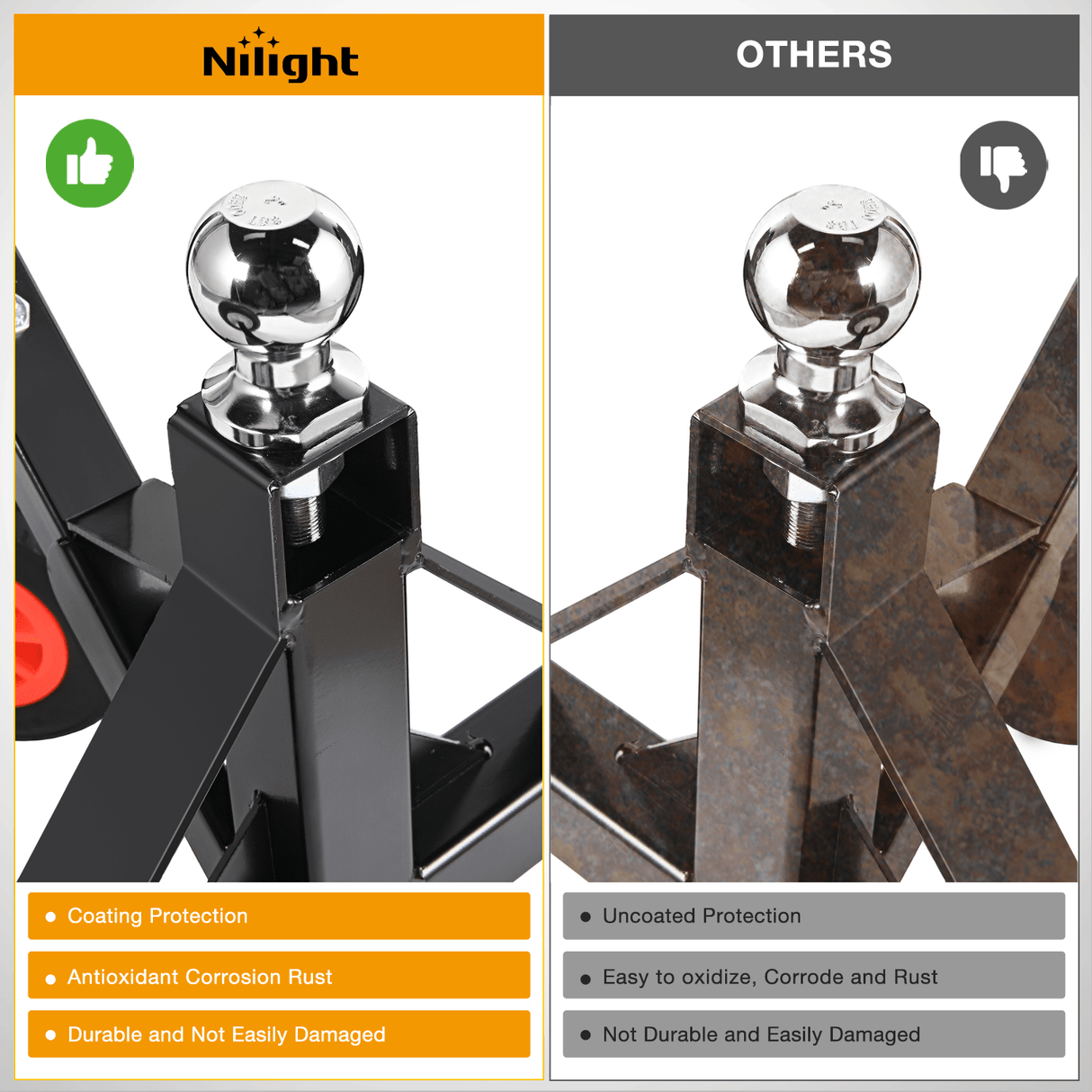 Trailer Dolly Trailer Dolly 1000LBS Tongue Weight Capacity With 19.25Inch-26Inch Height Adjustable, 2 Inch Ball, 16 Inch Tires For RV, Boat, Jet Ski, Car, Car Accessories