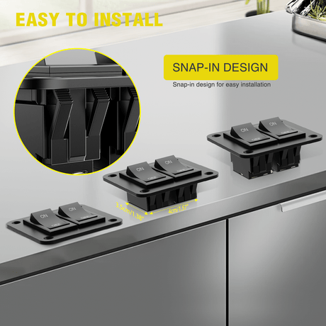 switch panel 2 Gang ON-Off Switch Panel 12V 20A  4 PIN DPST Toggle Switch
