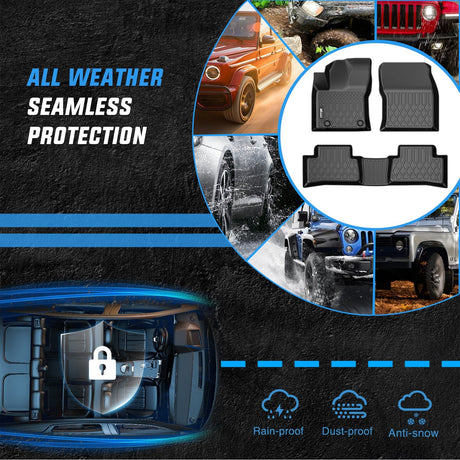 Floor Mat Floor Mats for Toyota Corolla Cross Hybrid 2022 2023 2024 2025 (AWD Only) All Weather Custom Fit Heavy Duty Floor Liners