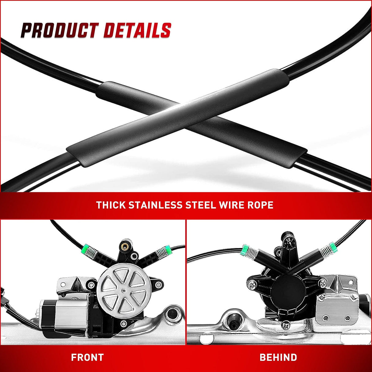 Window Regulator 741-443 Power Window Regulator Front Passenger with Motor Compatible with Chevrolet Silverado 1500 2007-2013 Tahoe GMC Yukon Sierra 1500 2007 2008 2009 2010 2012 2013