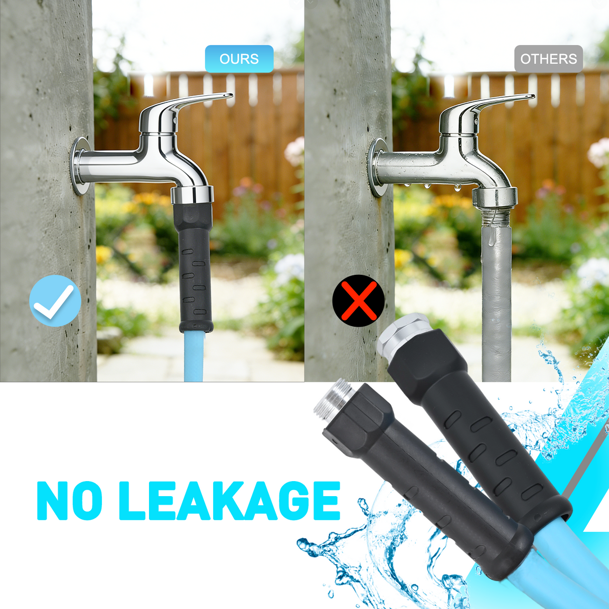 Nilight RV Parts RV Water Hose 15FT Garden Drinking Hoses with Storage Bag Leakproof Anti-Kink 5/8 Inch Inner Diameter Flexible Lightweight Freshwater Hose for RVs Campers Travel Trailer Boat Car Wash Accessories