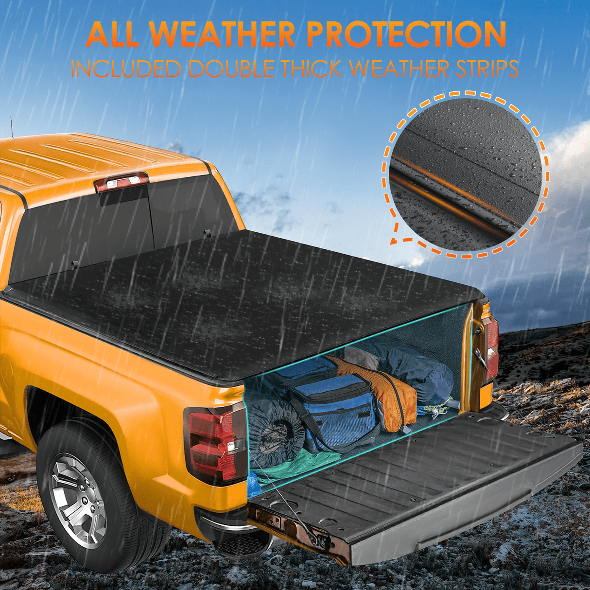 Trunk Bed Cover 5.8ft Soft Roll Up Truck Bed Cover for Chevy Silverado / GMC Sierra 1500 2019 2020 2021 2022 2023