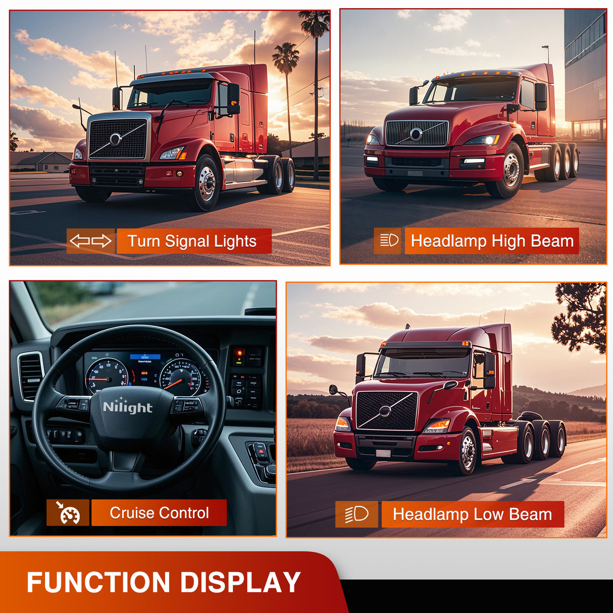 Turn Signal Switch Compatible with 2005 2006 2007 2008 2009 2010 2011 2012 Volvo Bus F FL FH FM FMX NH VN VNL VNM Multifunction Combination Lever Switches