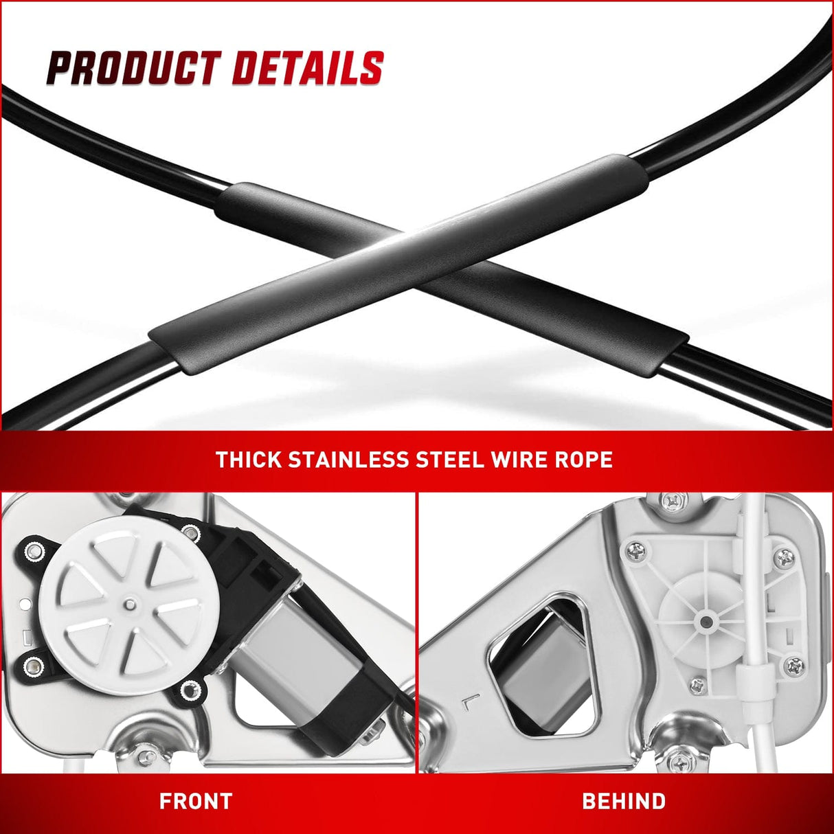 Window Regulator 741-526 Power Window Regulator/Motor Front Driver Side Compatible with Jeep Liberty KJ 2002 2003 2004 2005 2006,Front Left Side