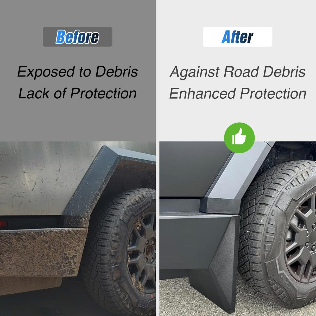 Fender Mud Flaps for Tesla Cybertruck 2023 2024 2025