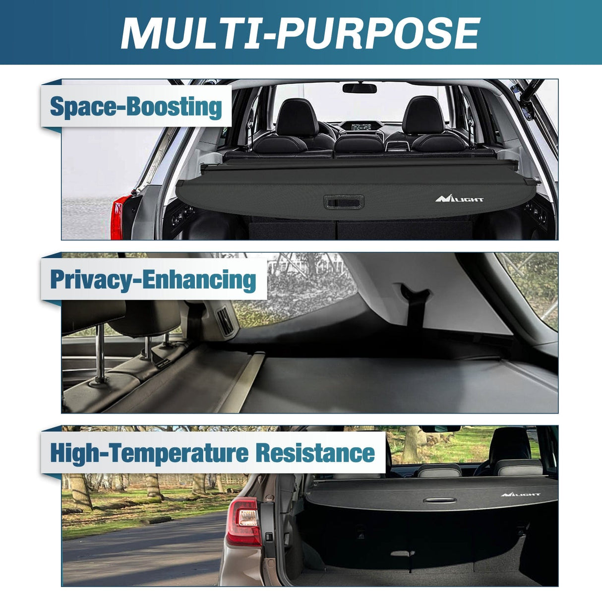 Trunk Cargo Cover 2020 2021 2022 2023 2024 2025 Subaru Outback Retractable Trunk Cargo Cover With Trunk Storage Net