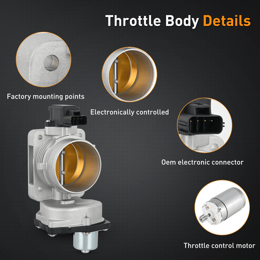 Electronic Throttle Body Electronic Throttle Body fits for Chevy Hummer Buick GMC Isuzu Vehicles - for Chevy Colorado Impala Monte Carlo Trailblazer, H3, Buick Rainier, GMC Canyon Envoy, Isuzu Ascender i-350