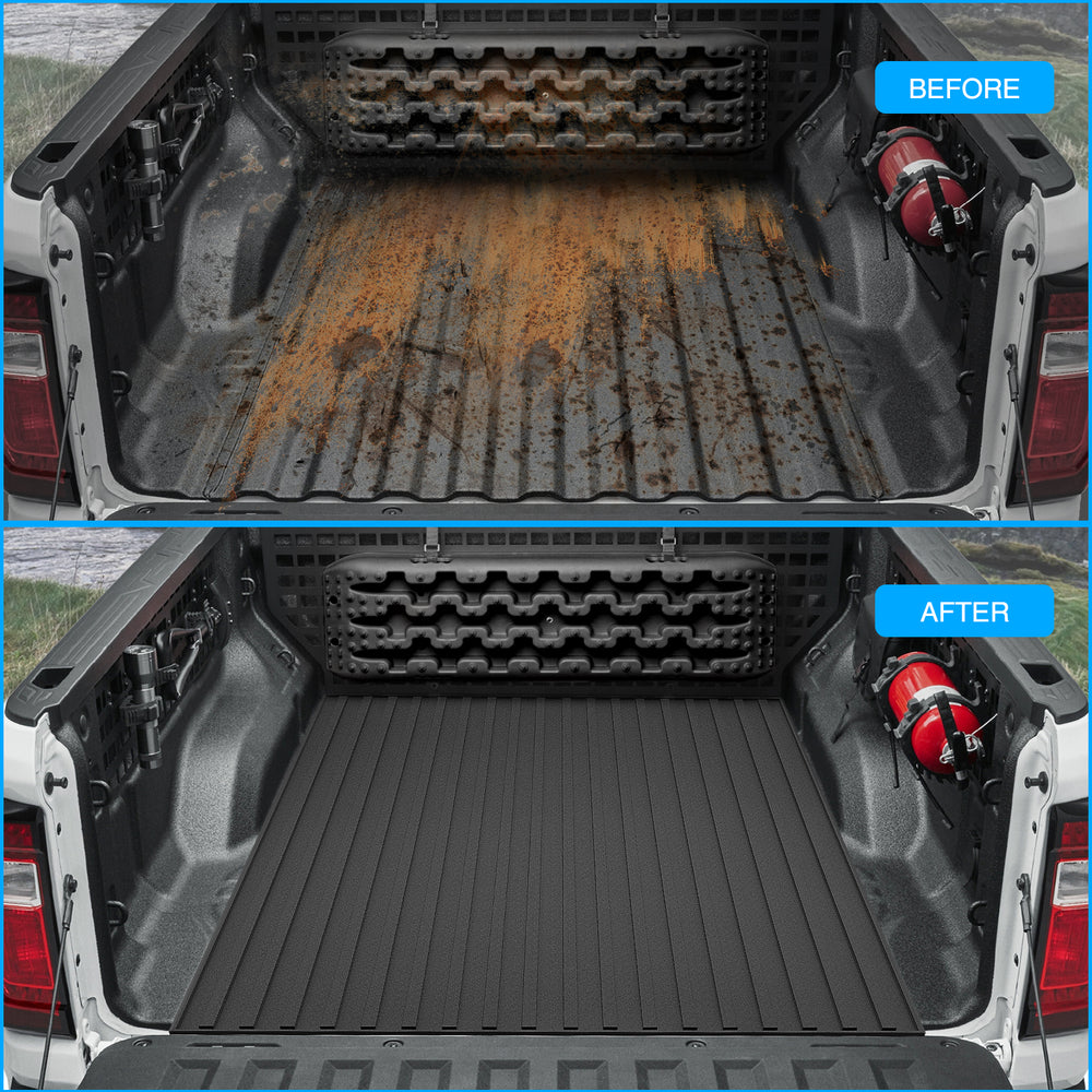 Nilight Heavy-Duty Truck Bed Mat Utility, Extra-Thick 4OInch x 8Inch Rubber Mat, Tough and Durable, Anti-Slip & Weathertech, Easy to Cut, Trim-to-Fit Design