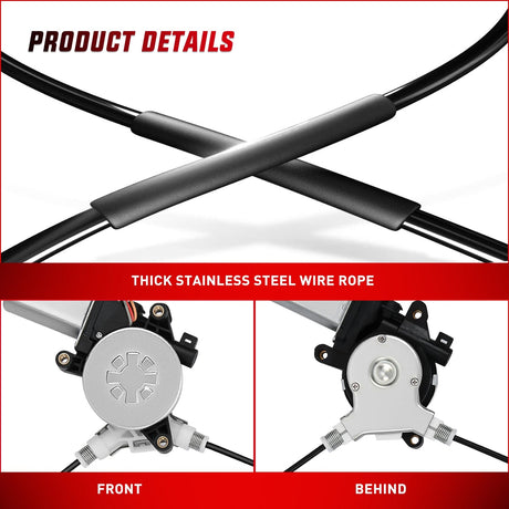 Window Regulator Power Window Regulator with Motor Assembly Replacement for Honda Accord 2003 2004 2005 2006 2007, Front Driver Side, 741-306