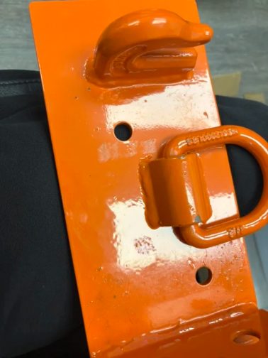 3/8Inch Tractor Bucket Grab Hooks with 1/2Inch Tie Down Ring and 2Inch Receiver Grade 70 Forged Steel Bolt-On for John Deere Compact Tractor Bucket RV UTV Truck Max 4700LBS, Orange (25% OFF Final Checkout)