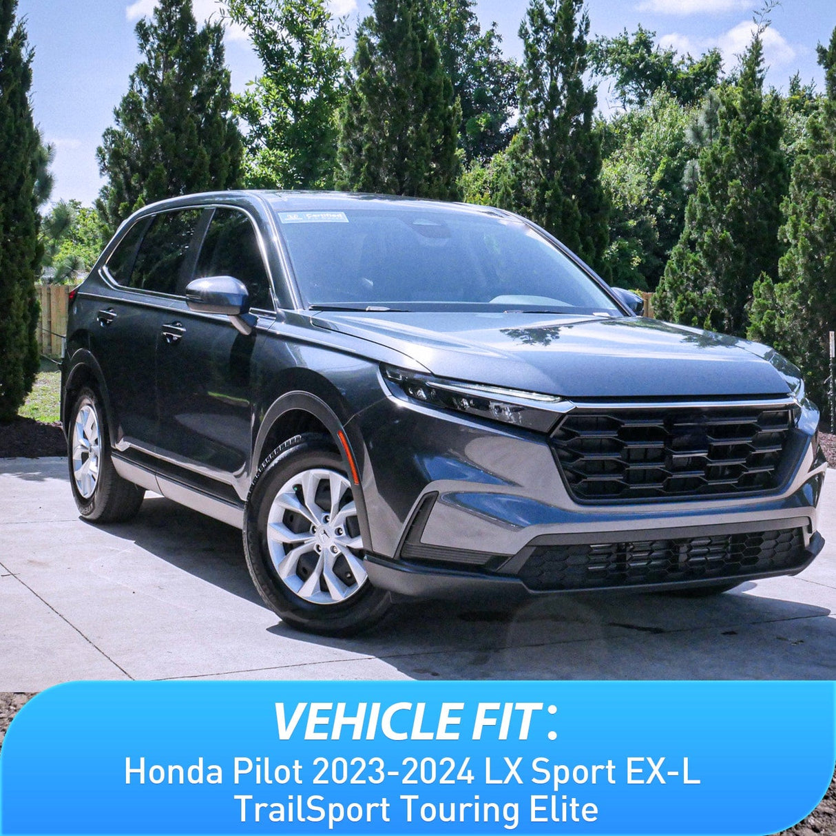 Rain Guards Window Visors for Honda Pilot 2023 2024, Out-Channel Window Wind Deflectors Rain Guards -4PCS