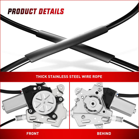 Window Regulator 741-348 Window Regulator/Motor Front Driver Side Compatible with Nissan Frontier 2005 2006 2007 2008 2009 2010 2011 2012 2013 2014 2015 only use Connector 2 Pins