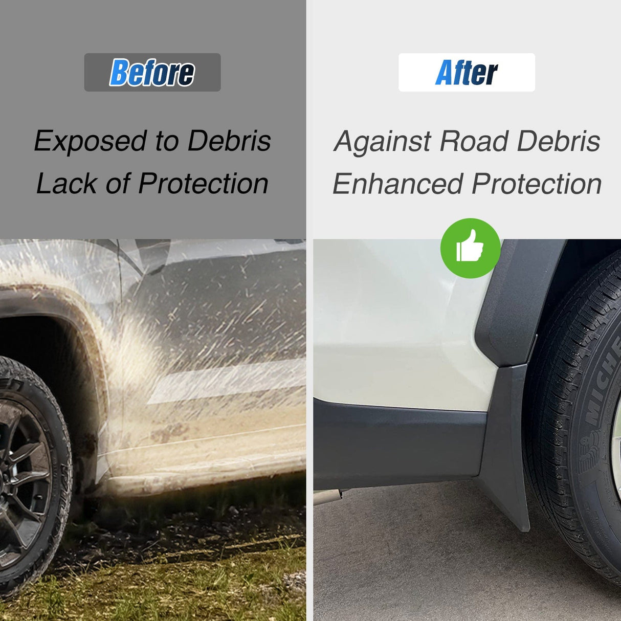 Fender Front & Rear Set Mud Flaps for Toyota RAV4 2019 2020 2021 2022 2023 2024 2025