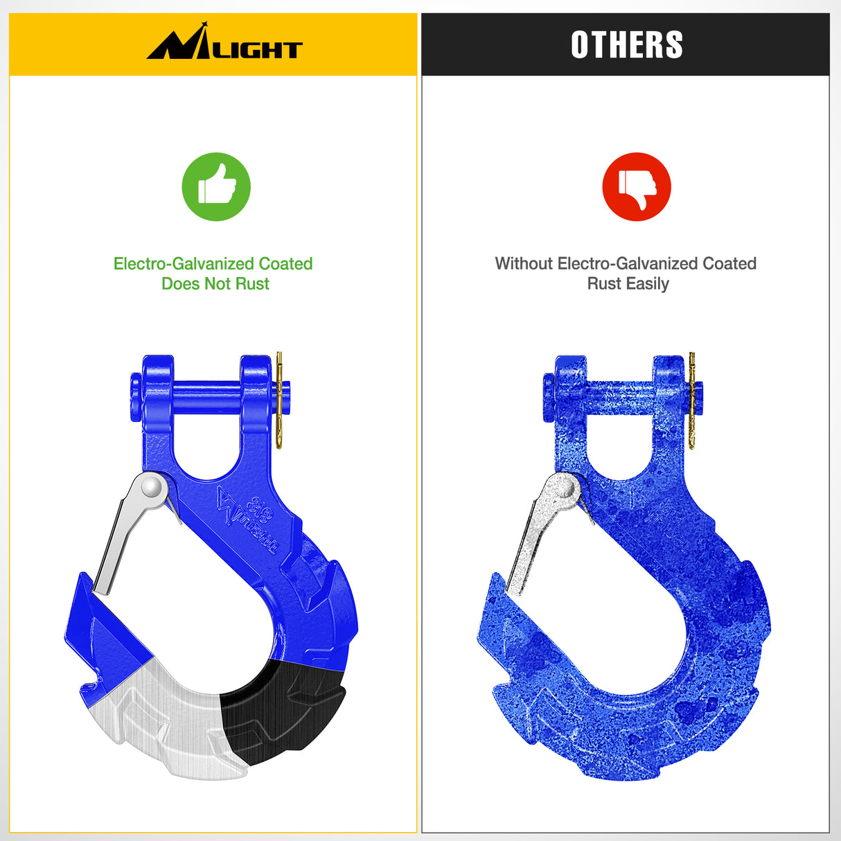 winch hook 3/8 inch Grade 70 Winch Hook Blue