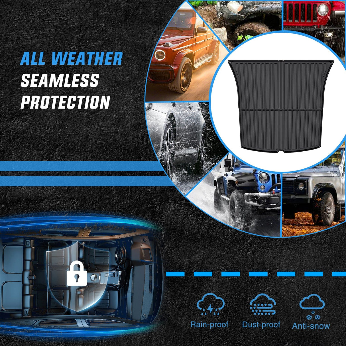 Cargo Mats 2020 2021 2022 2023 2024 2025 Tesla Model Y 5-Seat Cargo Mats